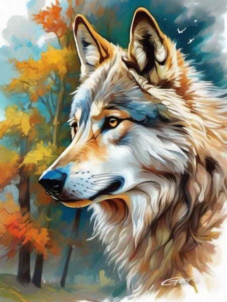 Волки картина