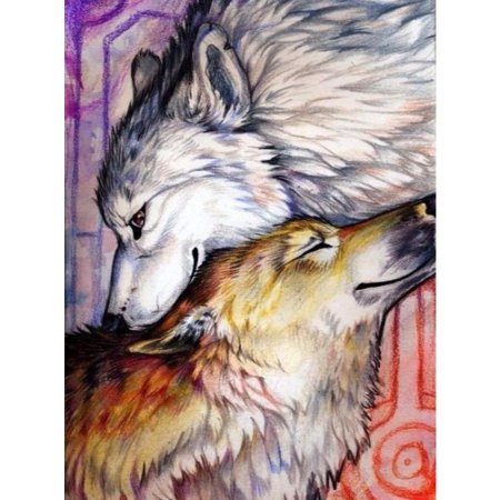 Волк и волчица любовь