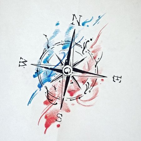 Компас и роза ветров татуировки эскизы