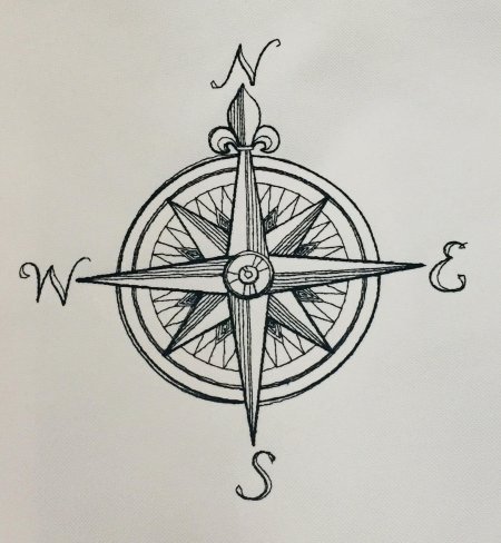 Татуировка компас роза ветров