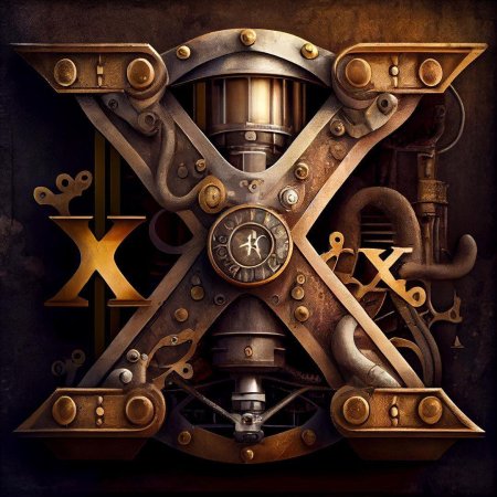 Буквы в стиле стимпанк