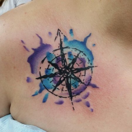 Роза ветров наколка