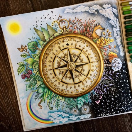 Enchanted forest coloring book