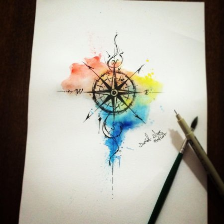 Акварель тату