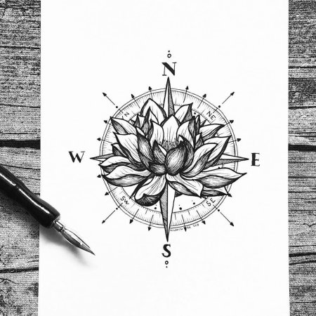 Лотос татуировка