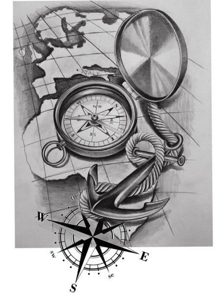 Морские тату эскизы