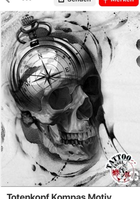 Тату эскиз череп