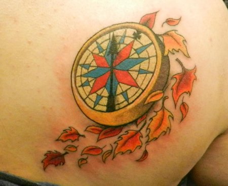 Роза ветров татуировка
