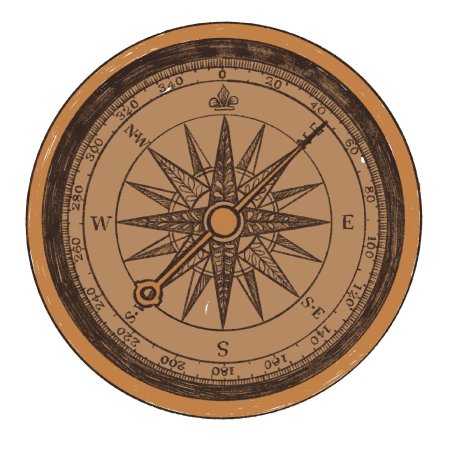 Компас на прозрачном фоне