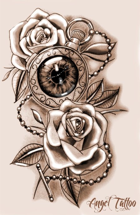 Тату чикано часы