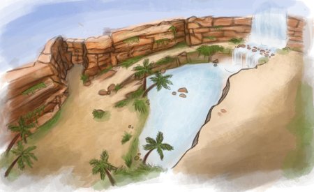 Оазис рисунок