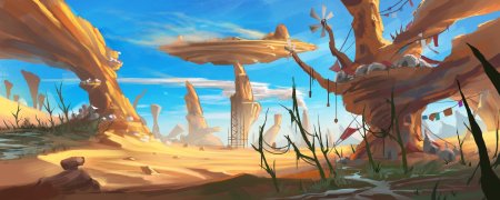 Пустыня фэнтези арт