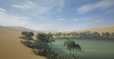 Оазис в пустыне город