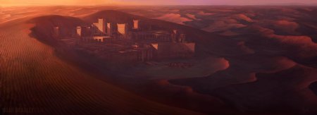 Оазис в пустыне арт фэнтези