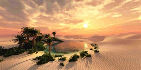 Мираж оазиса в пустыне