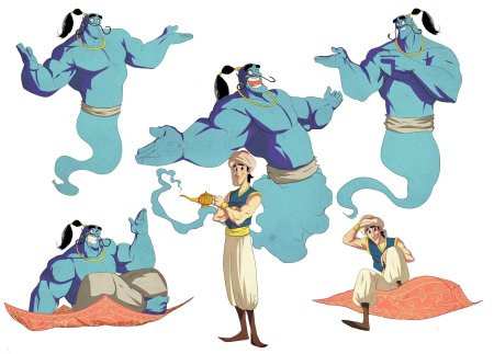 Герои мультика алладин
