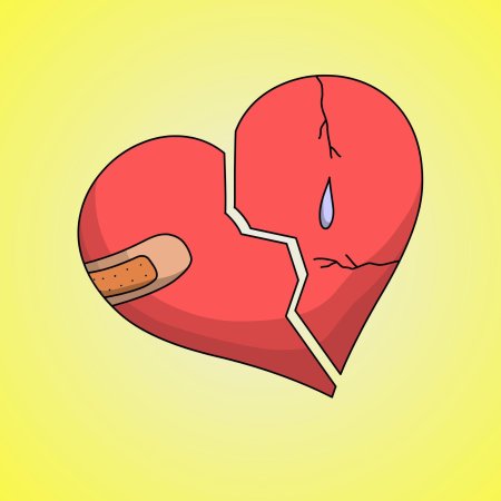 Рисунок разбитого сердца