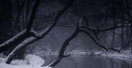 Мрачный зимний пейзаж