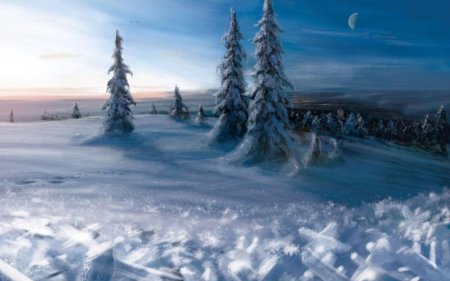 Зимний пейзаж фэнтези