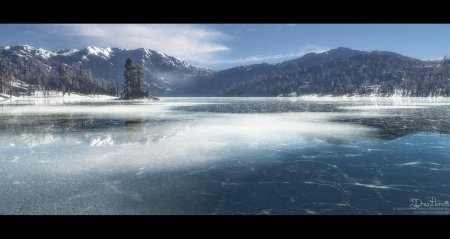 Frozen lake