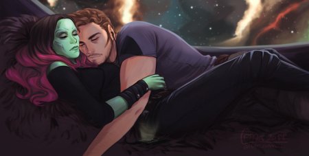 Стражи галактики квилл и гамора