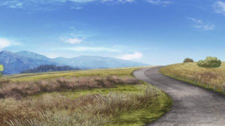 Аниме фон дорога