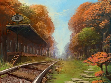 Пейзаж с дорогой