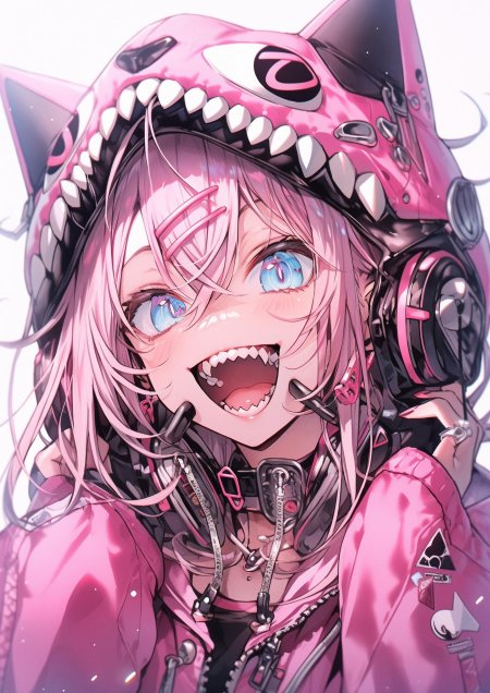 Аниме девушка с клыками