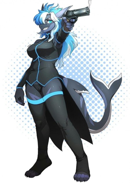 Фурри акула девушка