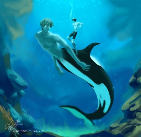 Тритон русал аниме