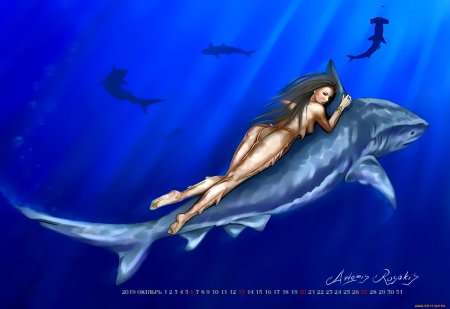 Девушка с дельфином