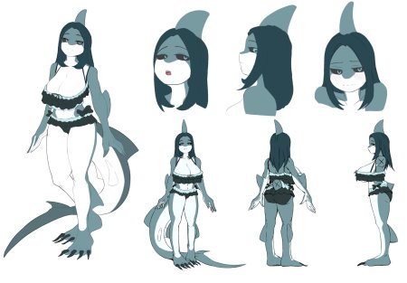 Фурри акула девушка