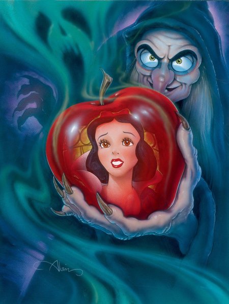 Ведьма из белоснежки с яблоком дисней