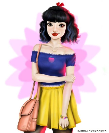 Принцессы дисней в современном стиле