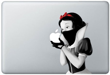 Наклейка белоснежка для макбука