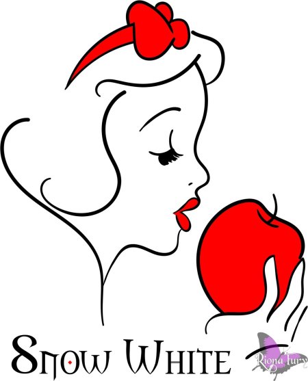 Яблоко белоснежки рисунок