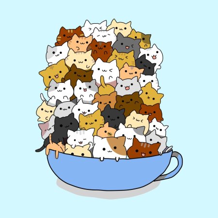 Котики милые рисунки