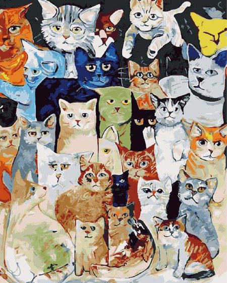 Картина с кошками