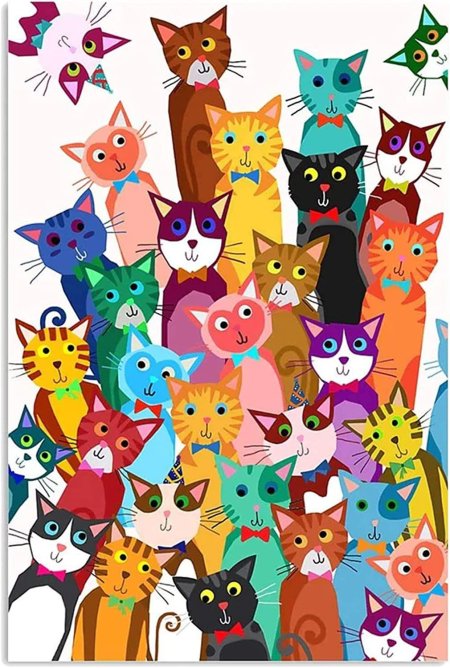 Кошка разноцветная