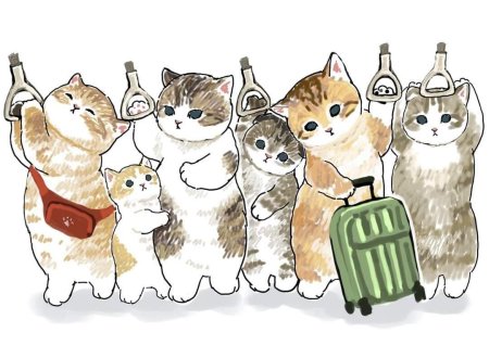 Котики иллюстрации