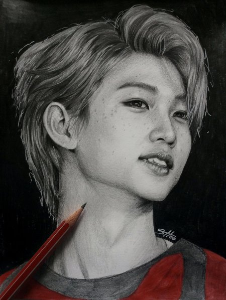 Нарисовать феликса из стрей кидс