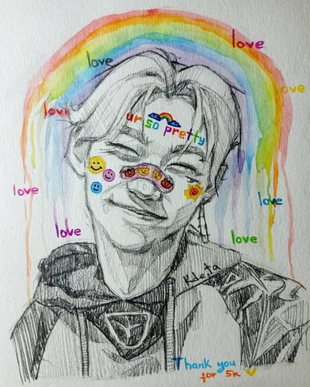 Феликс stray kids арт карандашом