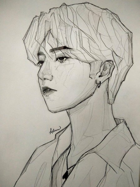 Скетчи карандашом эстетика