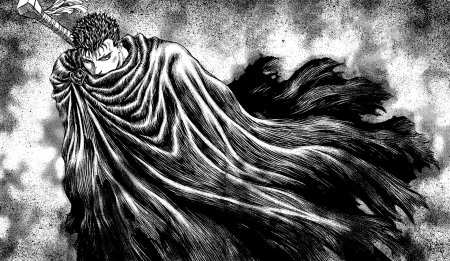 Гатс берсерк чб