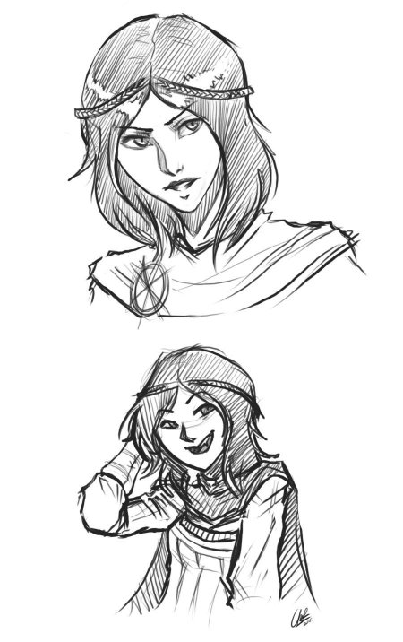 Цири ведьмак карандашом