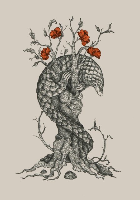 Панголин татуировка