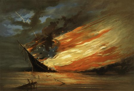 Картина айвазовского тонущий корабль