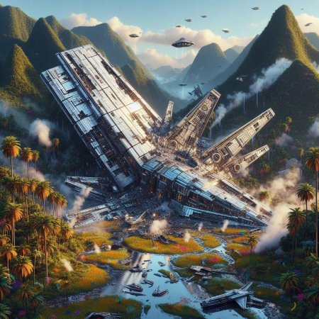 Обломки космического корабля