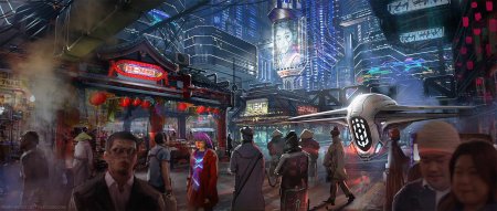 Cyberpunk art город