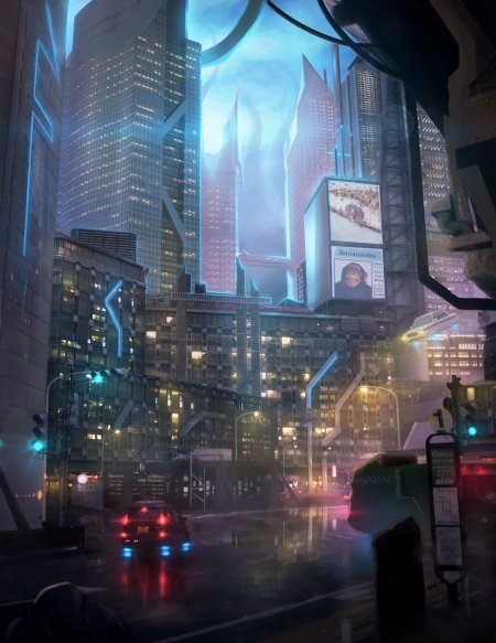 Мегабашня киберпанк